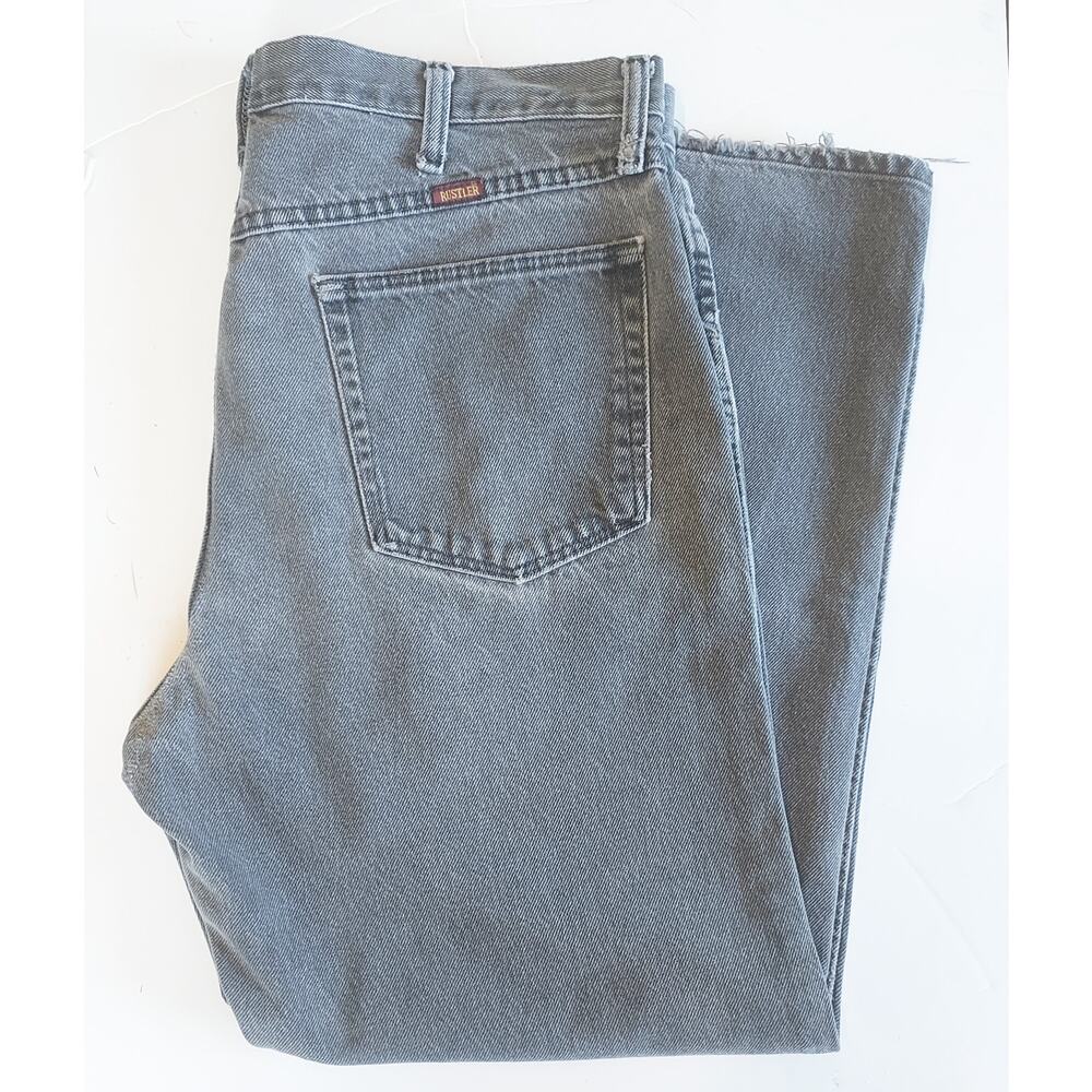 Rustler Gray Jeans Straight Leg Size 36 x 30